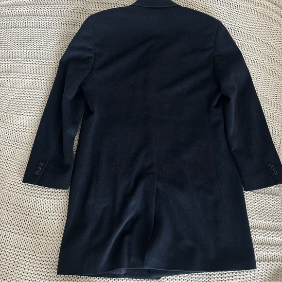Kenneth Cole Reaction Men's Navy Wool Blend Overcoat Size 40 - Picture 7 of 9